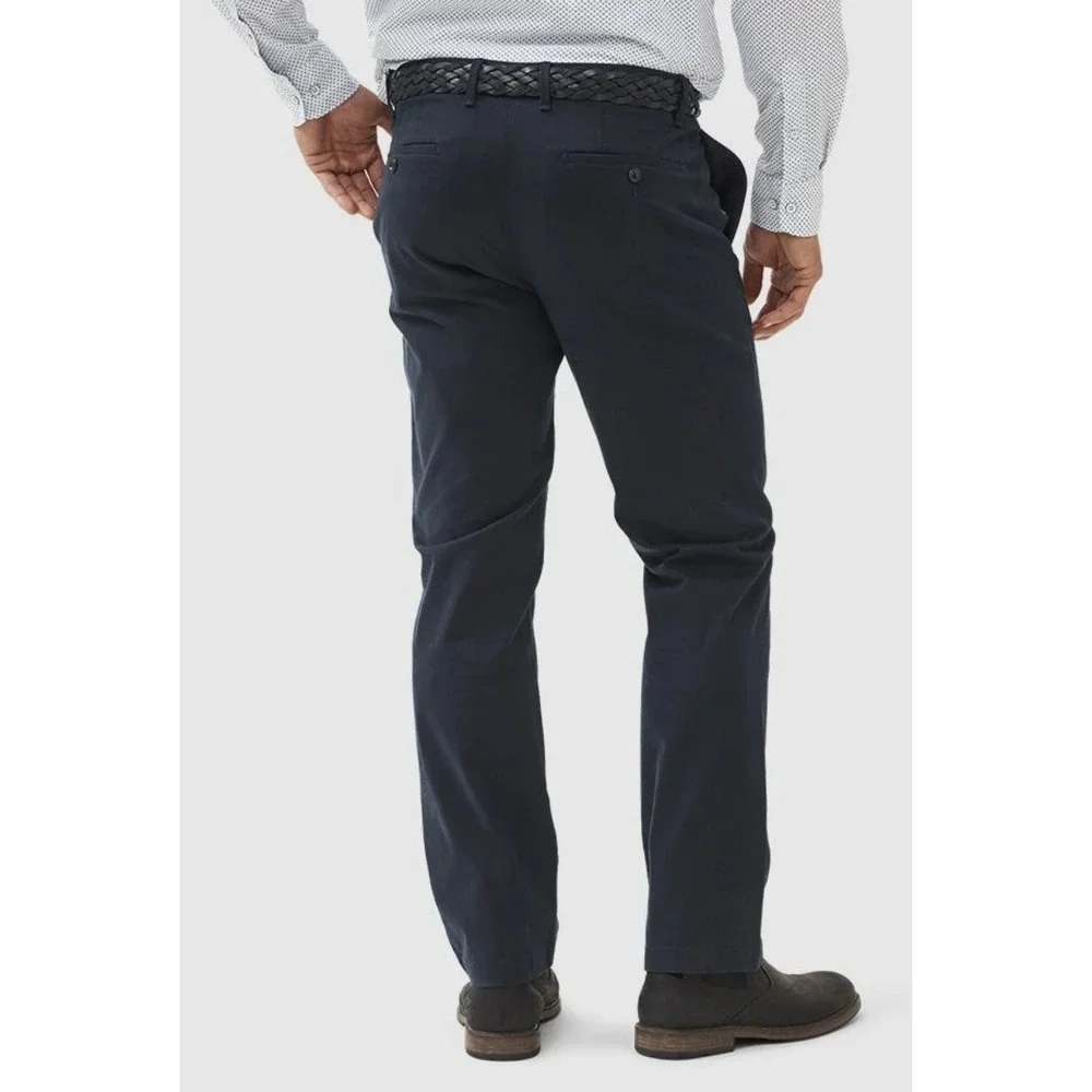 New $148 Rodd & Gunn Men's Regular Fit West Cape Pants 44x34 44 34 Navy Denim